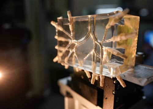 The lung model on which the experiments were performed by Prof. Joshua Schnittman and Dr. Jan Ostrovsky. Photo: Technion spokespeople