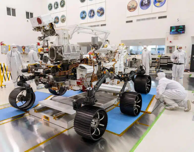 The Amadimai Preservation vehicle, under construction for its launch in the summer of 2020. Photo by the European Space Agency