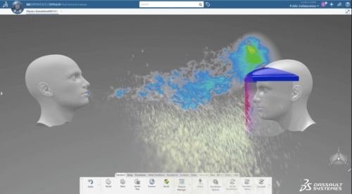 Simulation of a human sneeze. Courtesy of Dassault Systèmes