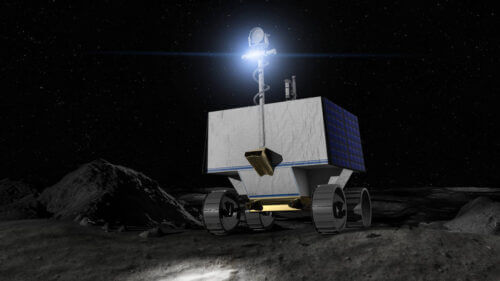 רכב השטח האוטונומי הירחי Volatiles Investigating Polar Exploration Rover (VIPER), שייבנה על ידי חברת אסטרובוטיקס. איור: 