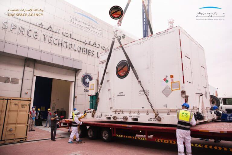 Transferring the HOPE spacecraft to Japan for launch. Photo: UAE Space Agency