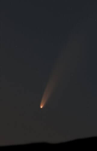 השביט NEOWISE בשמי ישראל. צילום: מיכאל צוקרן