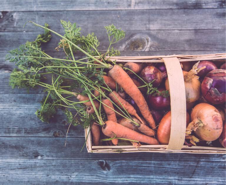 Vegan food basket. From jumpstory