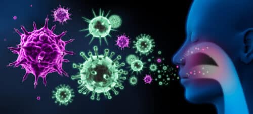 A virus attacks and the immune system defends. Illustration: shutterstock