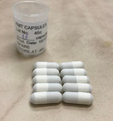 كبسولات تحتوي على البكتيريا المعوية للحفاظ على فقدان الوزن. تصوير: داني ماخليس، جامعة بن غوريون