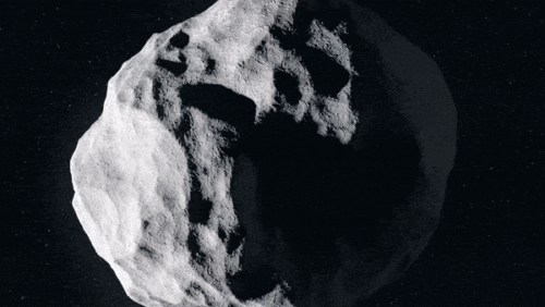 Hera's CubeSat Juventus approaches landing on Didymus' small asteroid.