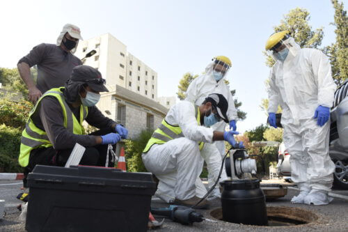 The researchers and Kendo people install the models at the Technion. Credit: Rami Shloush, spokeswoman for the Technion