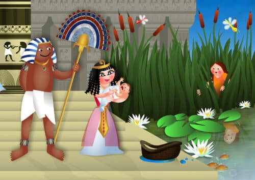 Pharaoh's daughter gathers Moses. Illustration: depositphotos.com