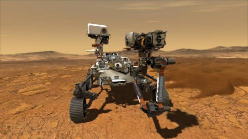 רכב הפרזרבנס על מאדים. איור: נאס"א