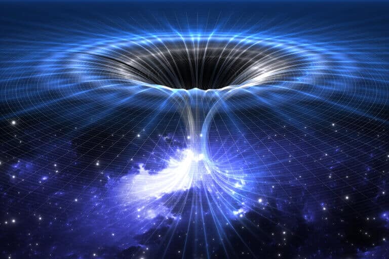 A wormhole - a tunnel between distant regions of the universe. Illustration: shutterstock