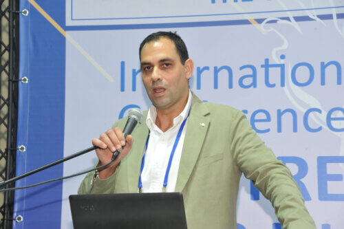 ד"ר סאמר סרוג'י בכנס על פצועי מלחמה. צילום: דוברות אוניברסיטת בר אילן