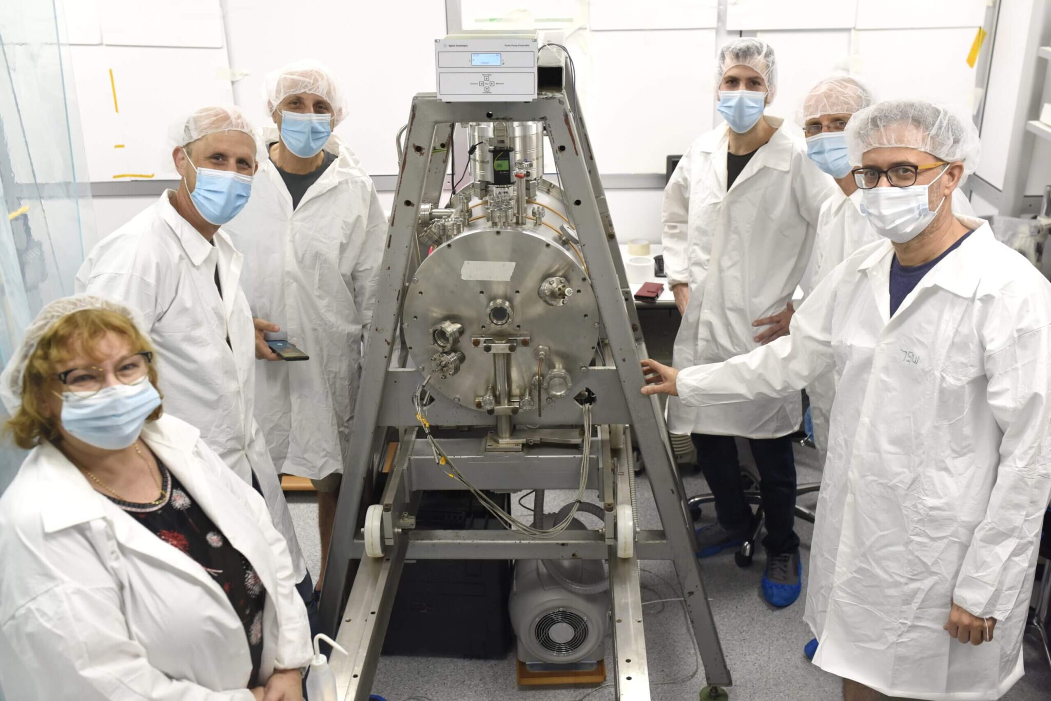 Construction of the TAUSAT-1 satellite. Photo courtesy of Tel Aviv University