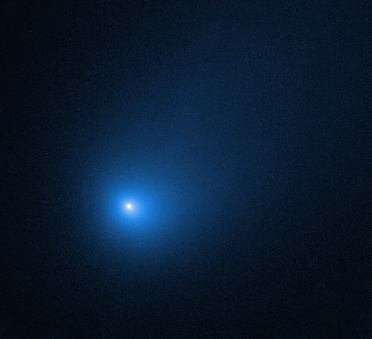 השביט בוריסוב כפי שצולם בדדצמבר 2019 על ידי טלסקופ החלל האבל של נאס"א וESA