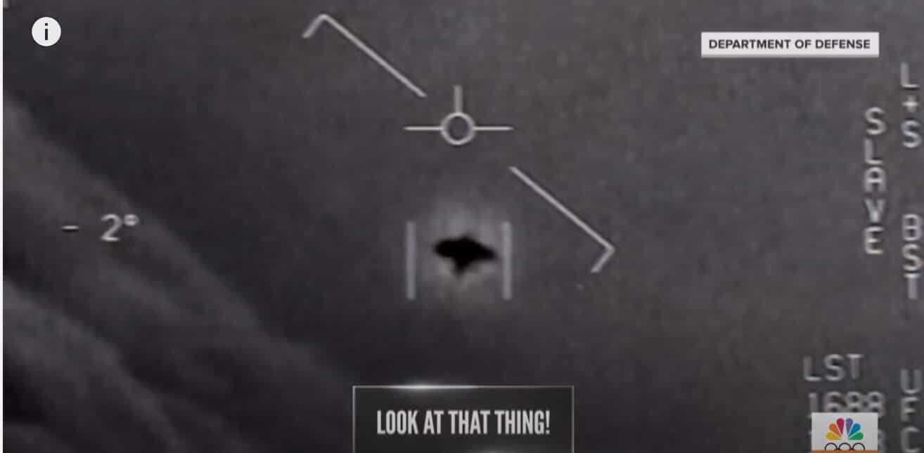 An unidentified flying object photographed from the US Navy Ship Omaha in 2019. Photo: The Pentagon