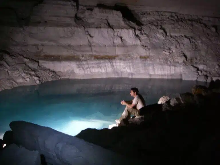 The lake in the Eilon cave was photographed by Y. Naaman