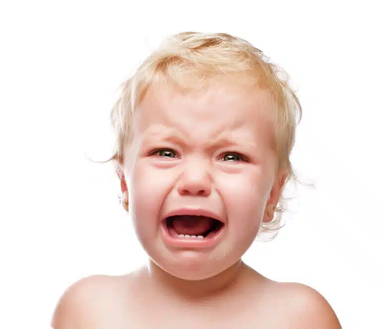 A baby girl is crying. Illustration: depositphotos.com