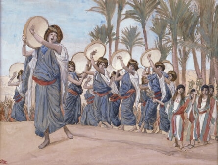 Miriam's Song, painting by James Tissot. Public Domain. From Wikipedia