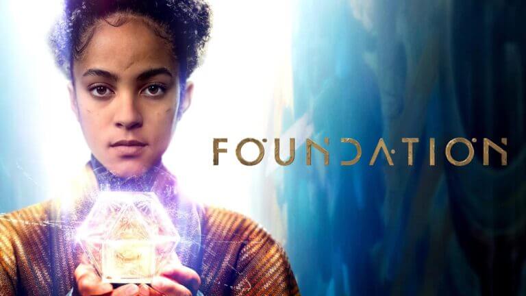 The foundation series poster, based on the book series by Isaac Asimov. Photo: APPLE TV+