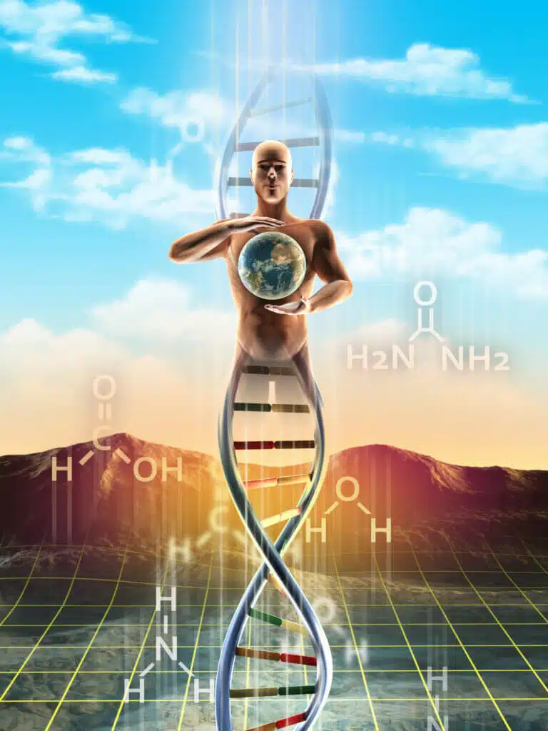 מוצא החיים ממולקולות פשוטות ועד ל-DNA. המחשה: depositphotos.com