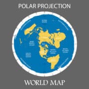 מפת העולם כשבמרכזה הקוטב הצפוני. המחשה: depositphotos.com