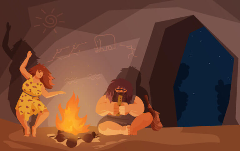 The ancient man enjoyed music in the cave. Illustration: depositphotos.com