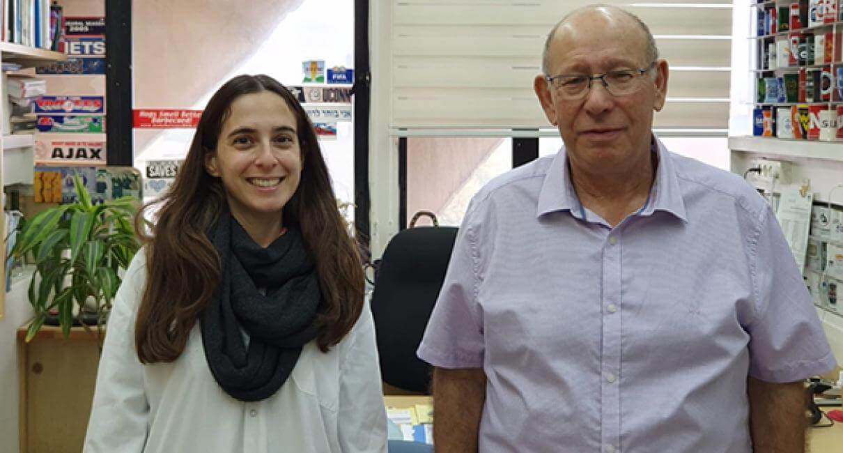 פרופ' חיים פיק ומירב הר-אבן קרז'נר. צילום: אוניברסיטת תל אביב