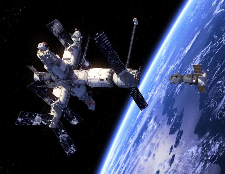 A Soyuz spacecraft is approaching the space station. Illustration: depositphotos.com