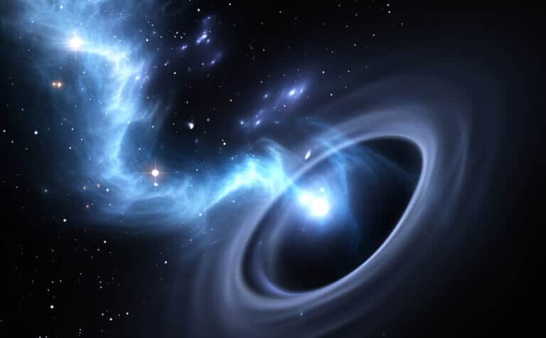 חומר ואף כוכבים שלמים נופלים לתוך חור שחור. המחשה: depositphotos.com