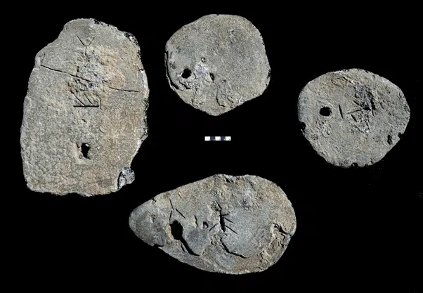 Lead ingots indicating active trade in the Mediterranean during the Middle Bronze Age. From the study. Courtesy of the Hebrew University