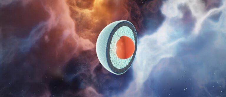 Illustration of a quark core in a neutron star. Credit: Jyrki Hokkanen, CSC – IT Center for Science