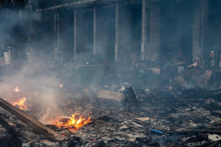 Burnt houses, Ukraine this week. Illustration: depositphotos.com