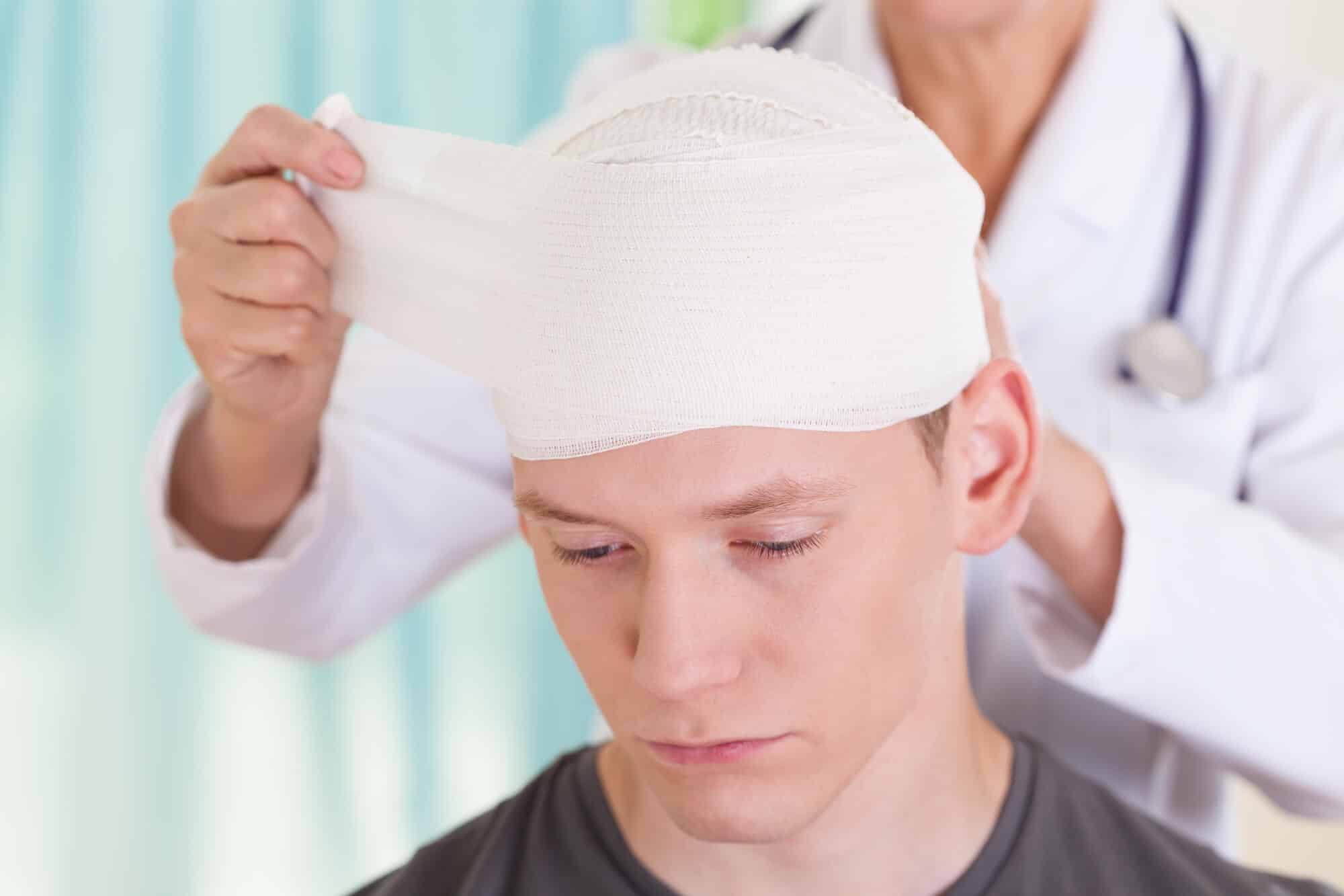 A boy with a head injury. Photo: depositphotos.com