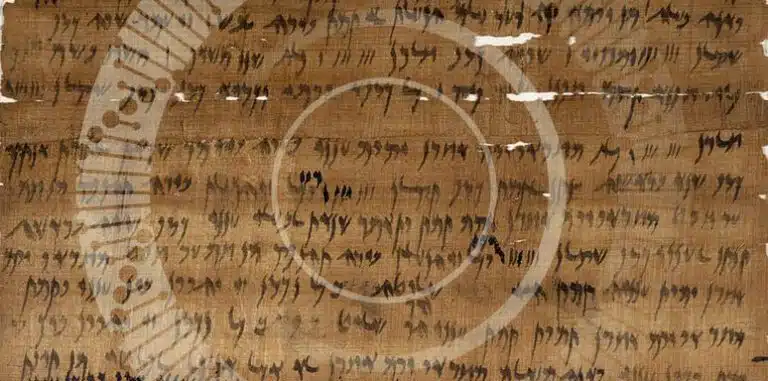 A scroll in Aramaic of the Jews of the XNUMXth island in Egypt. Courtesy of Bar Ilan University