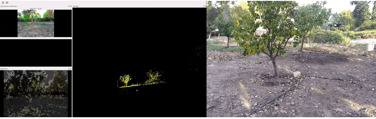 The researchers found that when using a low-flying drone's perspective, differences in the configuration of the tree canopies next to the robot could be used to identify its location. Photo: The Laboratory for Civil Environmental and Agricultural Robotics at the Faculty of Civil and Environmental Engineering, Technion