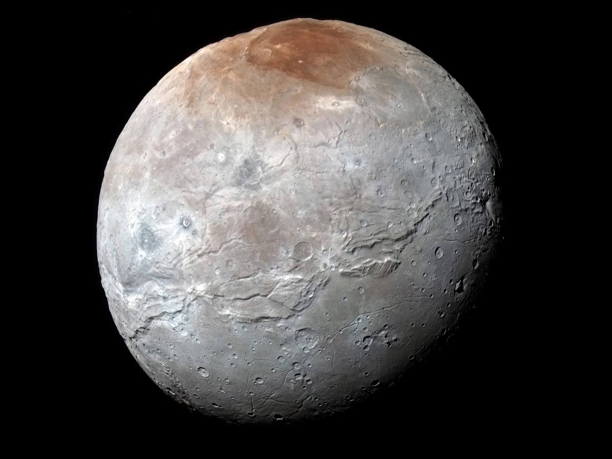 شارون، أكبر أقمار بلوتو. مصدر الصورة: وكالة ناسا/جونز هوبكنز APL/SwRI