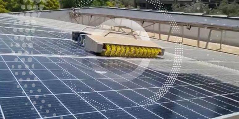 Solar panel cleaning robot. Blade Ranger PR photo, Bar Ilan University