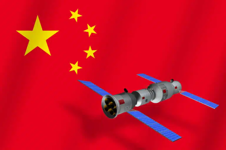The Chinese space station Tiangong. The rockets that bring the components to it enter back into the atmosphere without control. Image: depositphotos.com