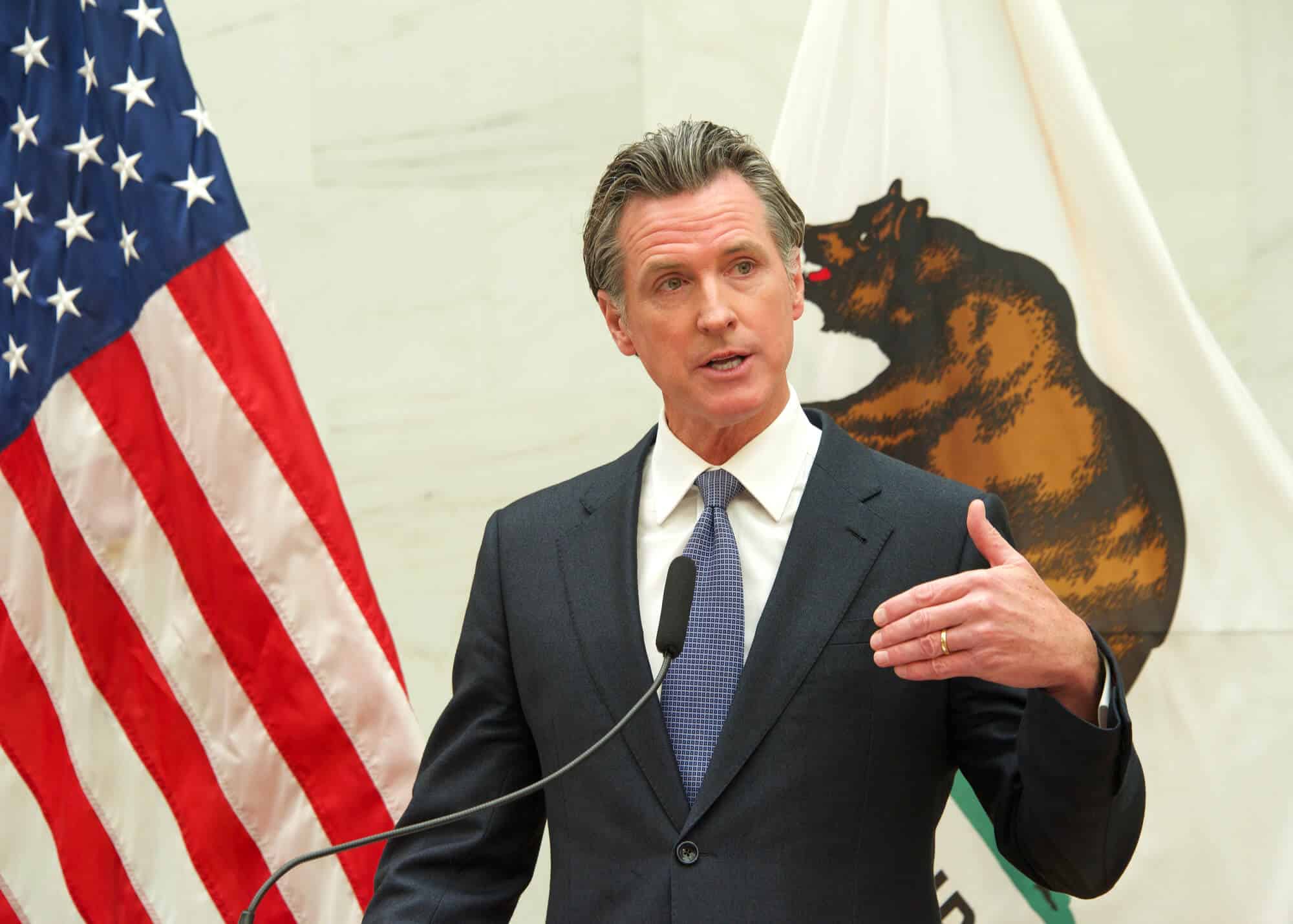 California Governor Gavin Newsom. Image: depositphotos.com