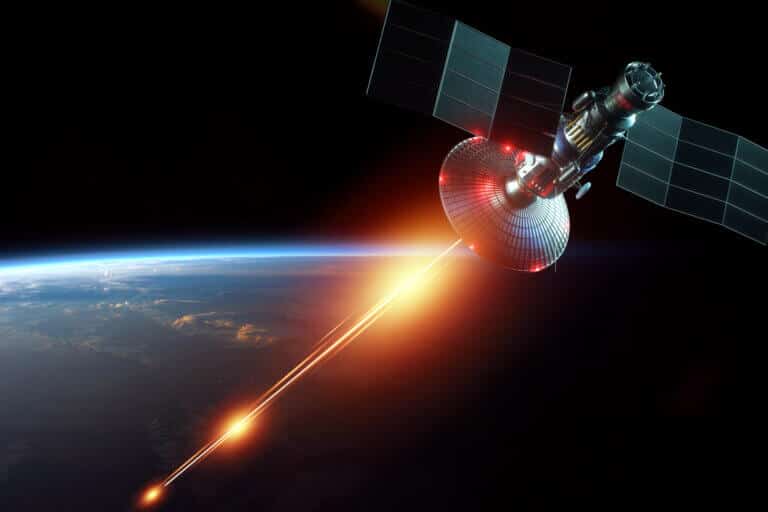 A military satellite attacks another satellite with a laser. In the first step, the Russians build a laser that will blind satellites from the ground. Image: depositphotos.com