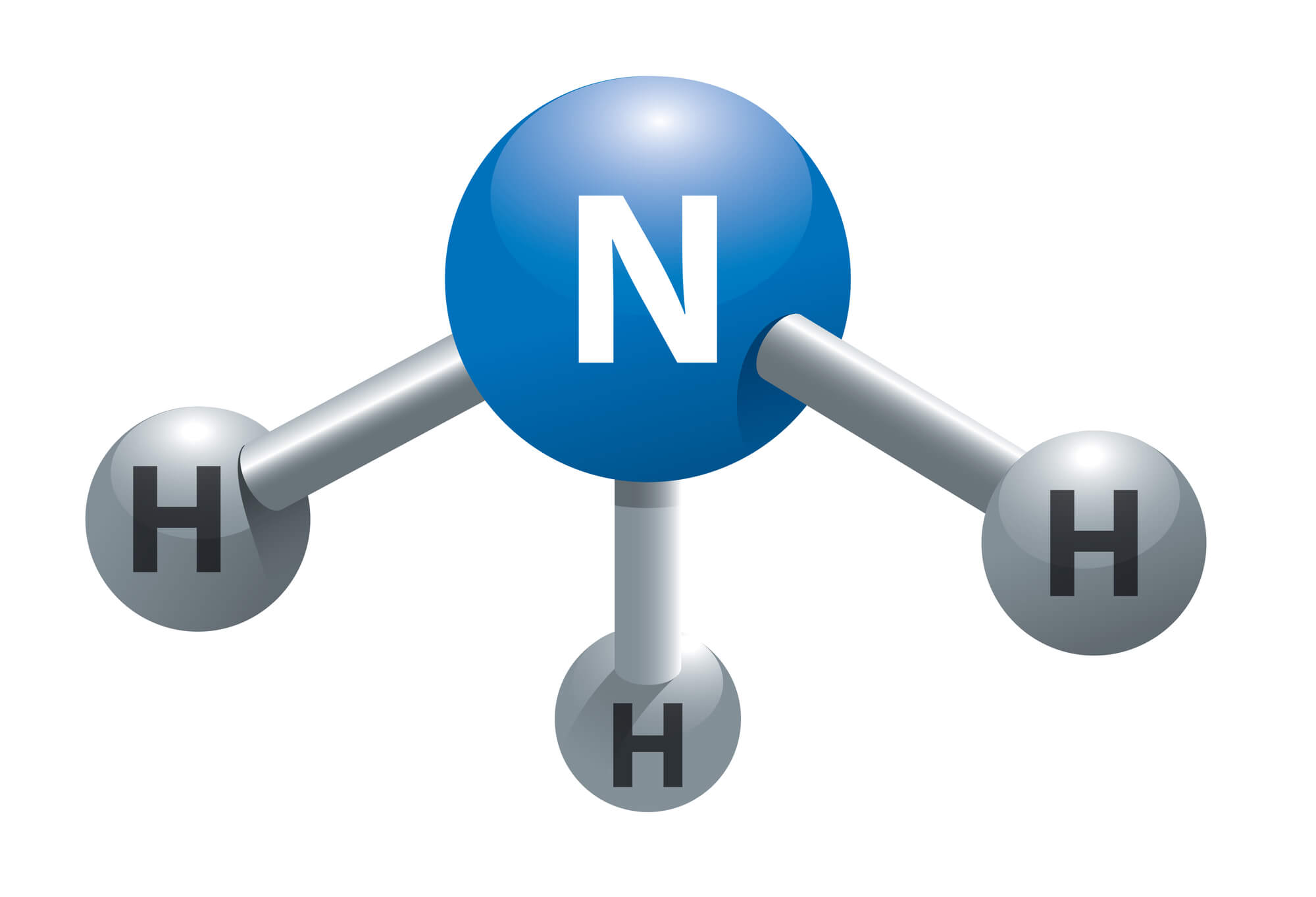 Ammonia molecule. Image: depositphotos.com