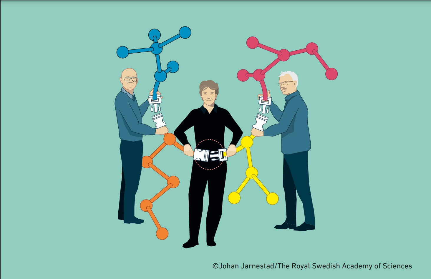 Nobel Prize in Chemistry for 2022. Illustration: Nobel Prize Committee