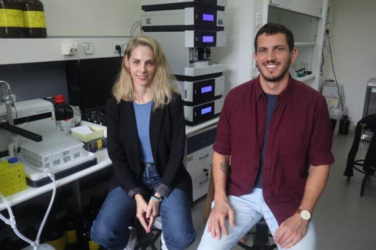 From right to left - Itai Katzir and Der Ila Lampal. Tel Aviv University spokeswoman photo
