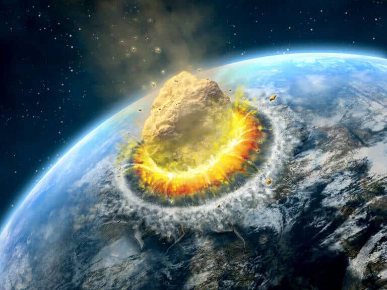 A large asteroid hit the Earth. Image: depositphotos.com