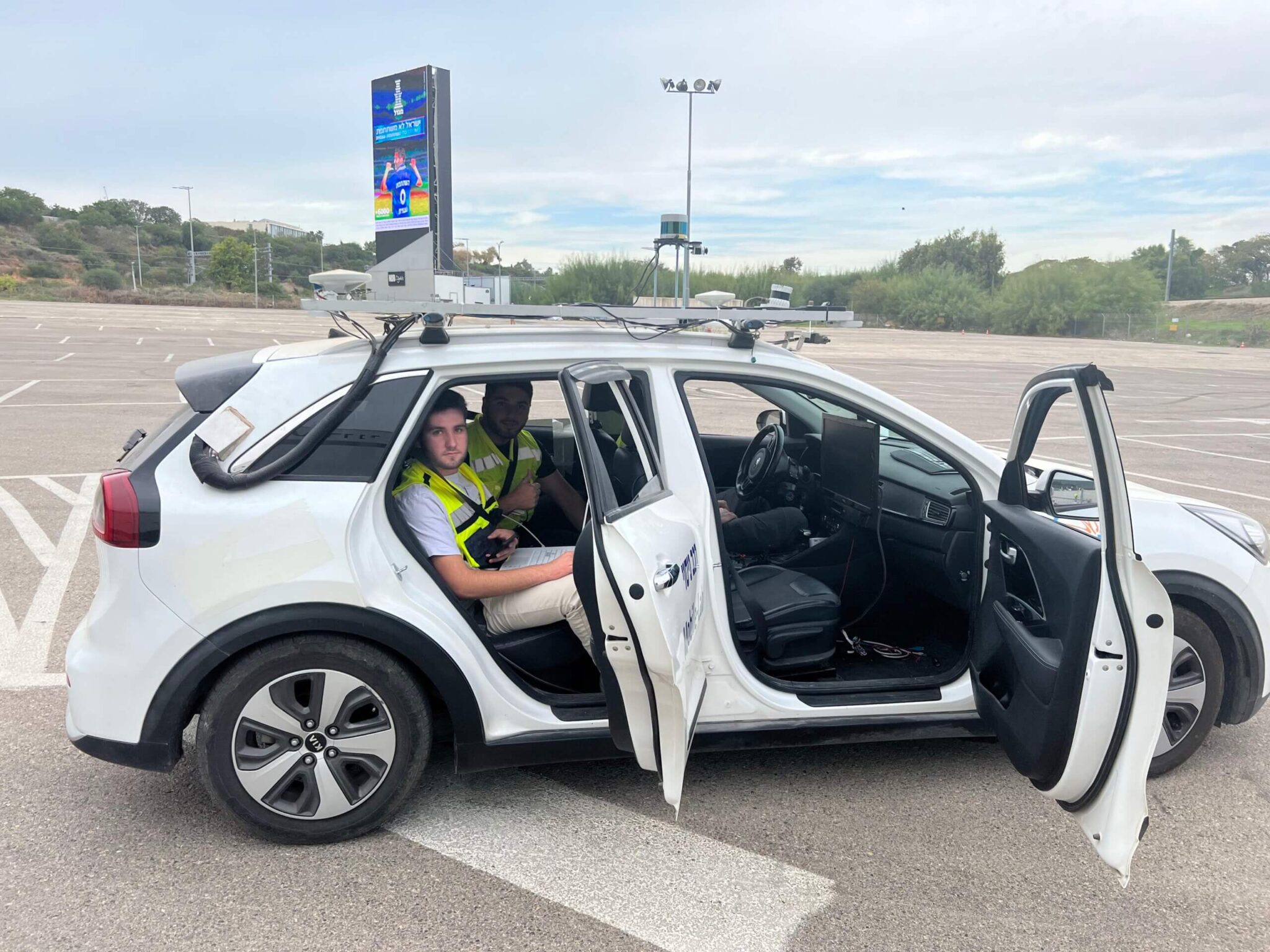 Multi-sensor autonomous car experiment. Photography: Omri Raftov