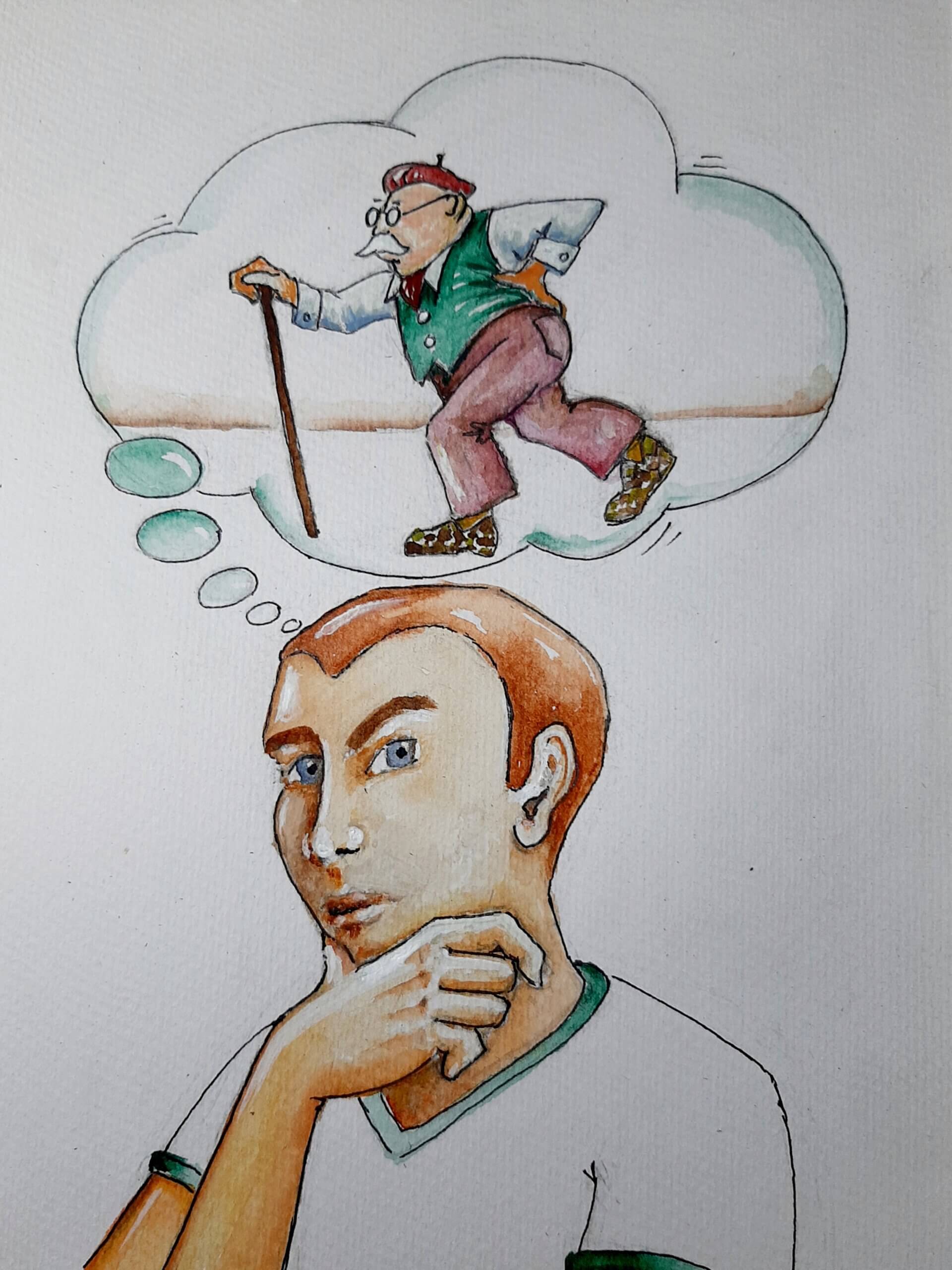 Be old, feel young. Illustration: Sally Neve