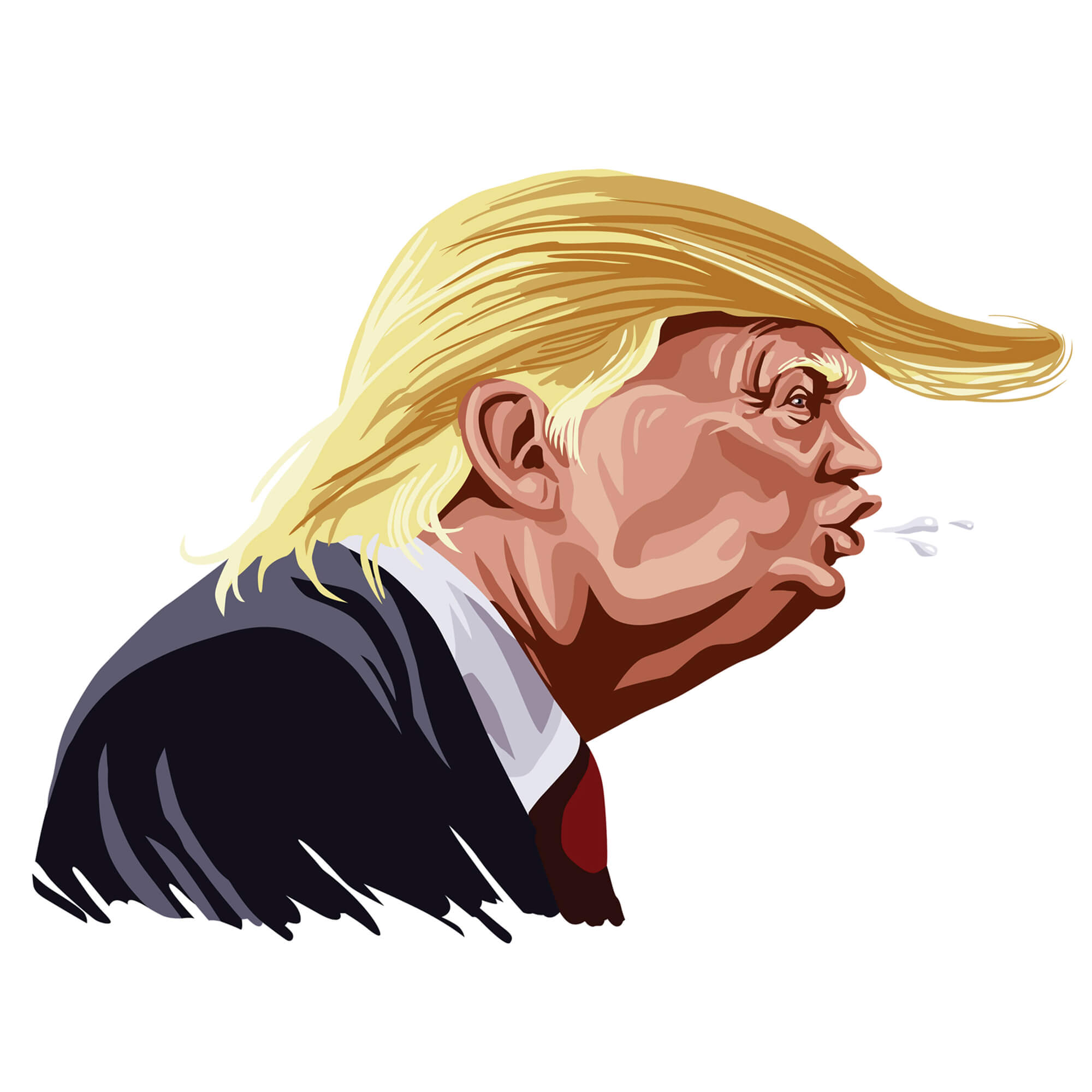 Former US President Donald Trump. Increased polarization. Illustration: depositphotos.com