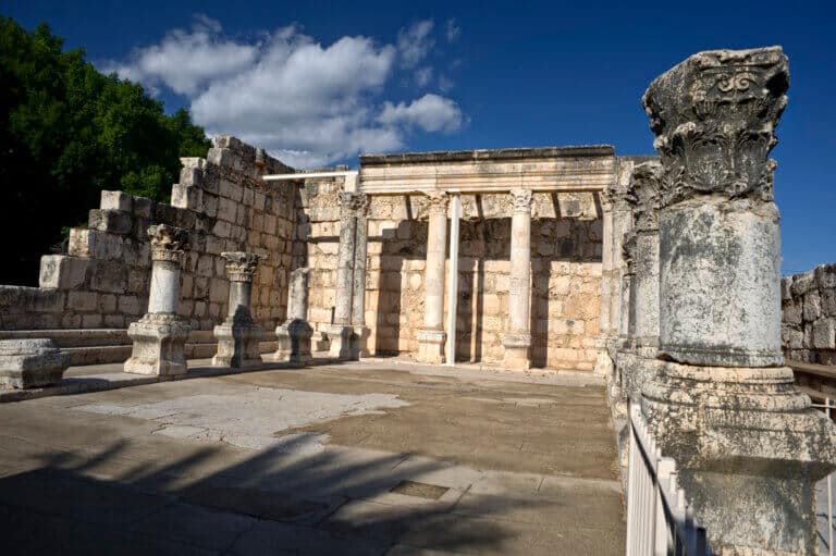 The remains of the ancient synagogue in Capernaum, from the fourth or fifth century AD. Illustration: depositphotos.com
