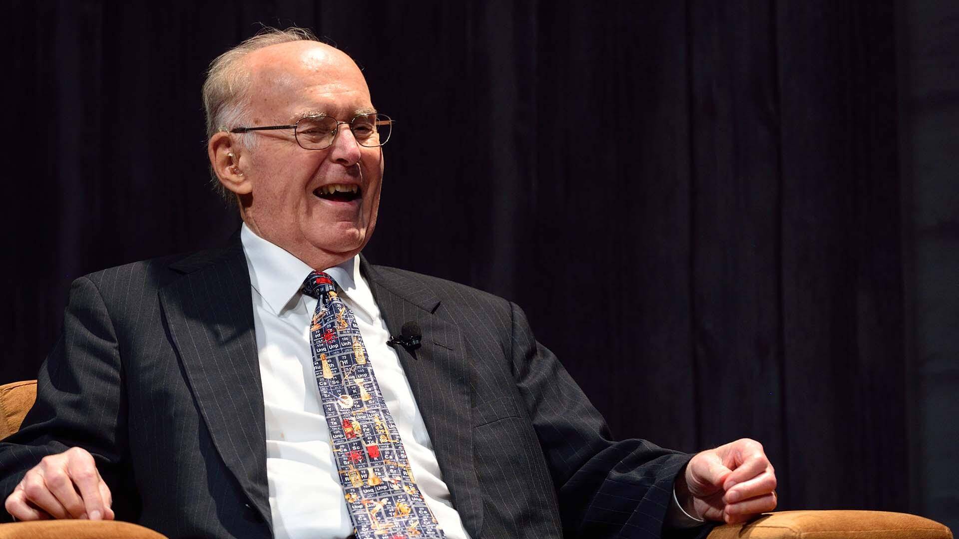 Gordon Moore at an event in 2015 for the 50th anniversary of Moore's Law. Photo: Walden Kirsch, Intel