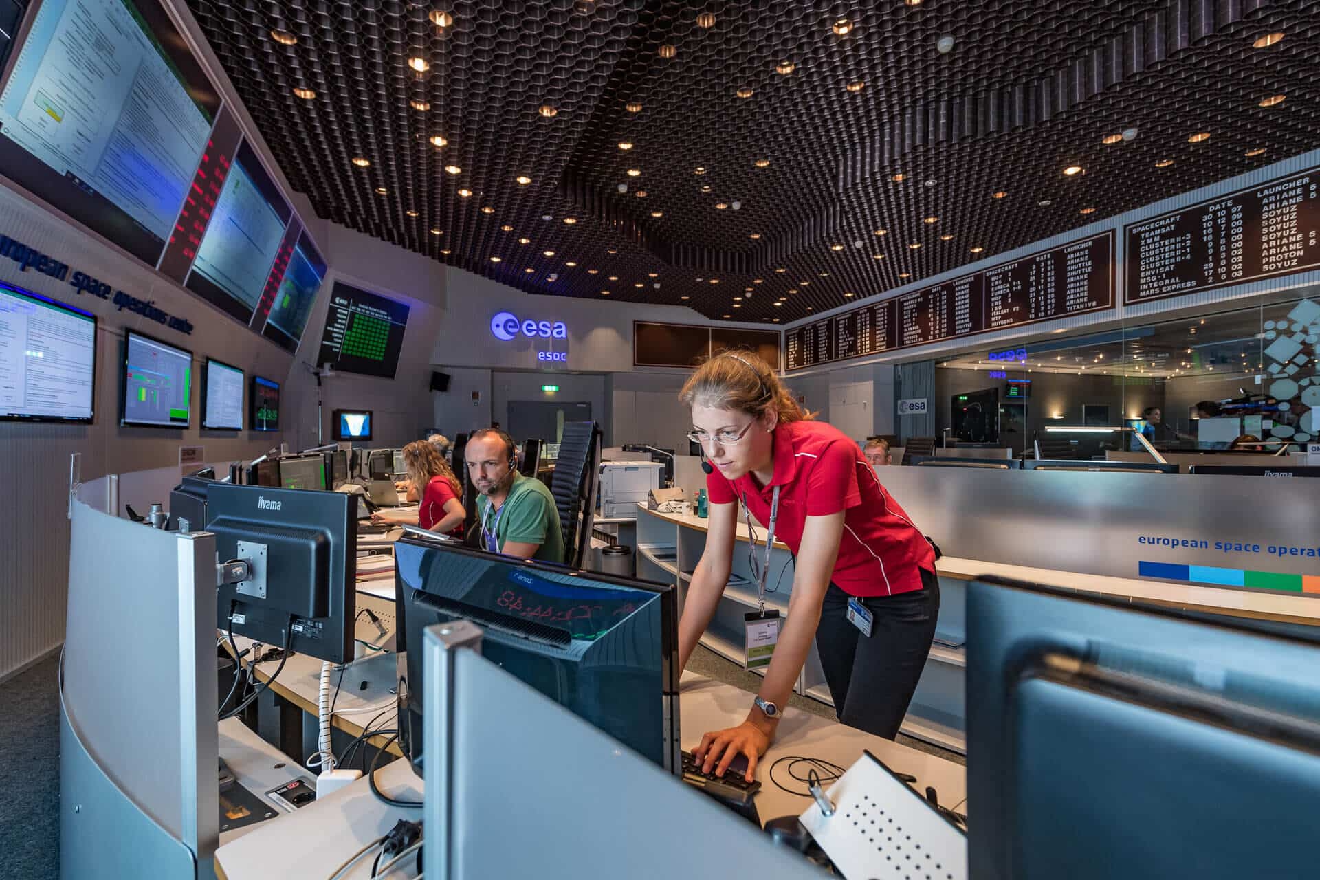 מרכז הבקרה של סוכנות החלל האירופית. Credit ESA