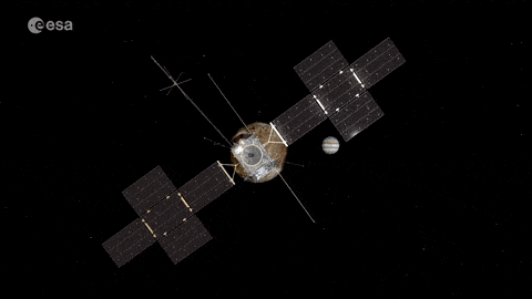 Exploring Jupiter and Ganymede using the JUICE spacecraft - artist impression. Figure: European Space Agency